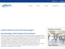 Tablet Screenshot of alarmanlagen-heine.de